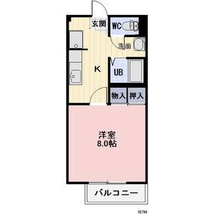 1K 間取り図