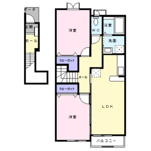 2LDK 間取り図