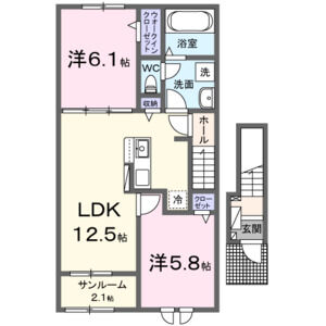 2LDK 間取り図