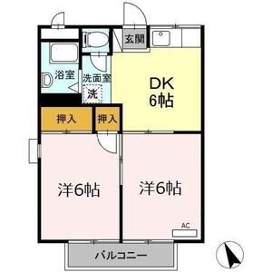 2DK 間取り図