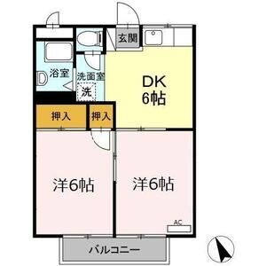 2DK 間取り図