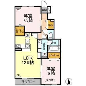 2LDK 間取り図