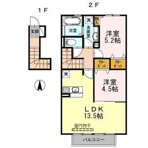 2LDK 間取り図