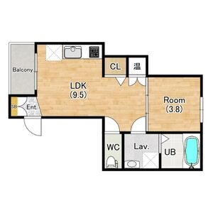 1LDK 間取り図