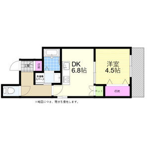 1DK 間取り図