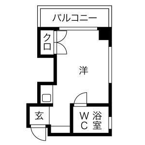 ワンルーム 間取り図