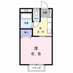 1K 間取り図