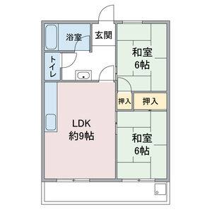 2LDK 間取り図