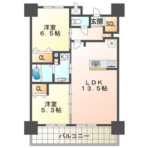 2LDK 間取り図