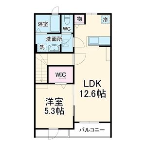 1LDK 間取り図