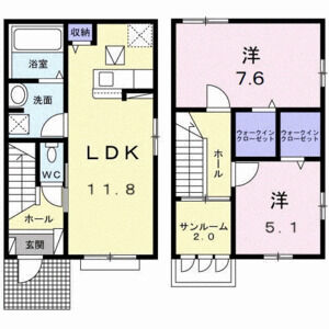 2LDK 間取り図