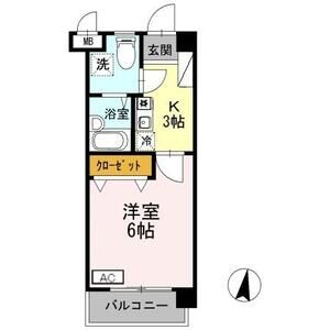 1K 間取り図