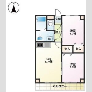 2LDK 間取り図