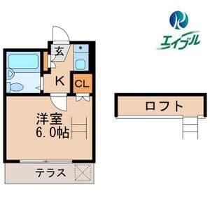 1K 間取り図