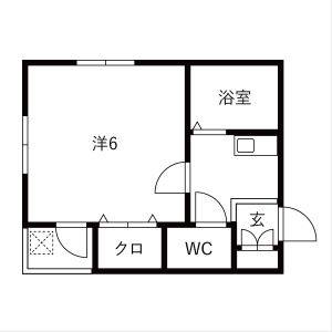 1K 間取り図