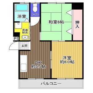 2DK 間取り図