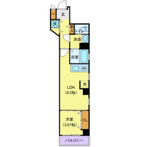 1LDK 間取り図