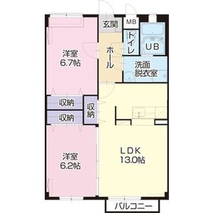 2LDK 間取り図