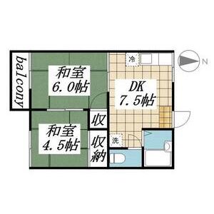 2DK 間取り図