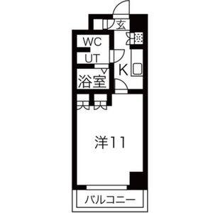1K 間取り図