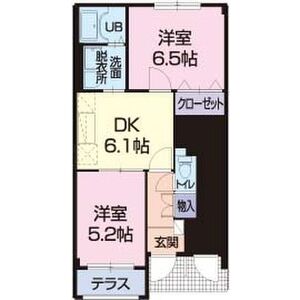 2DK 間取り図