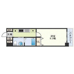 1K 間取り図
