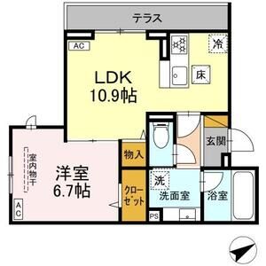 1LDK 間取り図