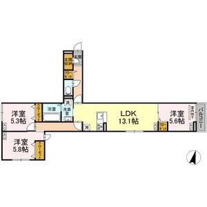 3LDK 間取り図