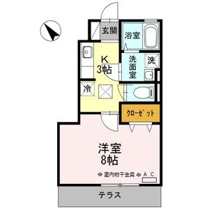 1K 間取り図