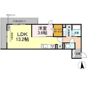 1LDK 間取り図