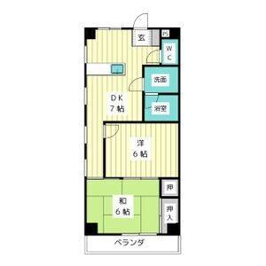 2DK 間取り図