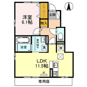 1LDK 間取り図