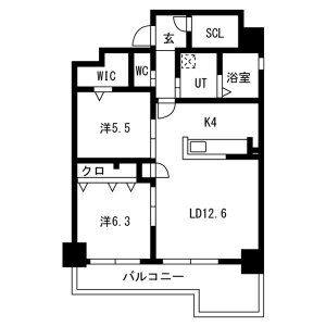 2LDK 間取り図