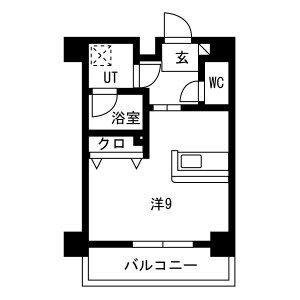 ワンルーム 間取り図