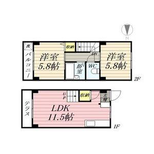 2LDK 間取り図