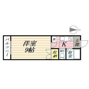 1K 間取り図