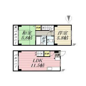 2LDK 間取り図