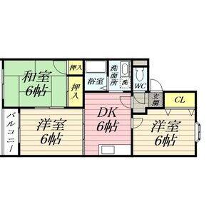 3DK 間取り図