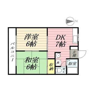 2DK 間取り図