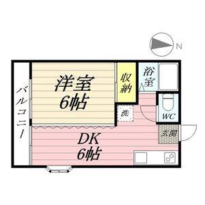 1DK 間取り図