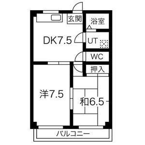 2DK 間取り図