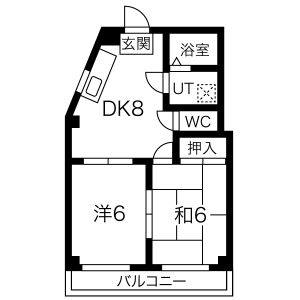 2DK 間取り図
