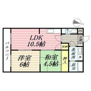 2LDK 間取り図