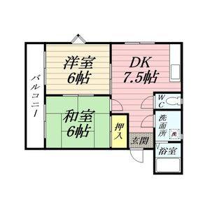 2DK 間取り図