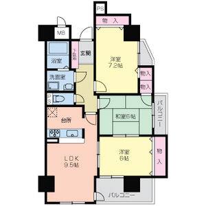 3LDK 間取り図