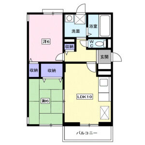 2LDK 間取り図