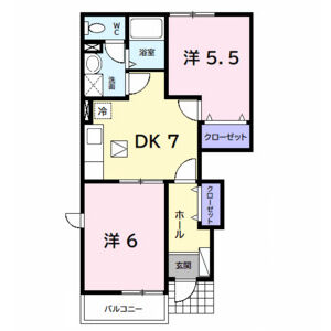 2DK 間取り図