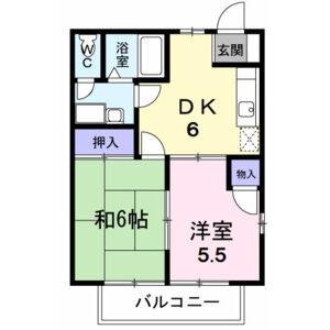 2DK 間取り図
