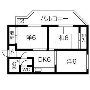 3DK 間取り図
