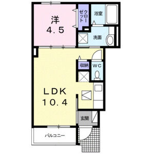 1LDK 間取り図
